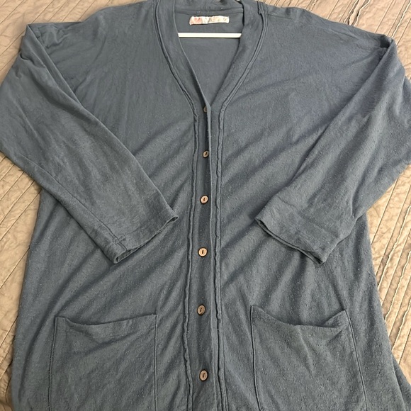 Free People Beach Take A Walk Lightweight Cardigan - Picture 2 of 13